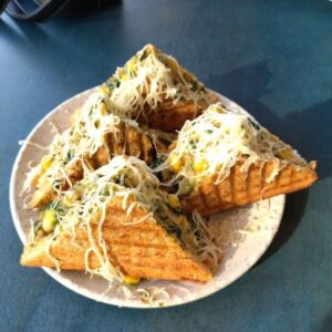 Corn Masala Cheese Toast Sandwich streeto