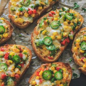 Paneer Corn Cheese Garlic Bread streeto