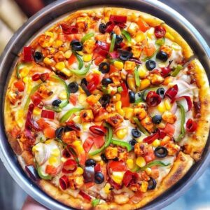 Paneer Mushroom Corn Mix. Veg Cheese Pizza streeto